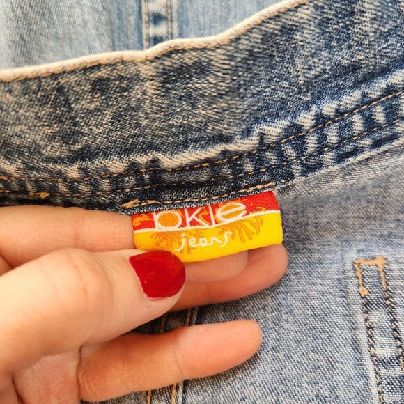 VTG BKE Buckle Y2K 90s Denim Jean Maxi Skirt Side Slits Women's 27 - Picture 8 of 10